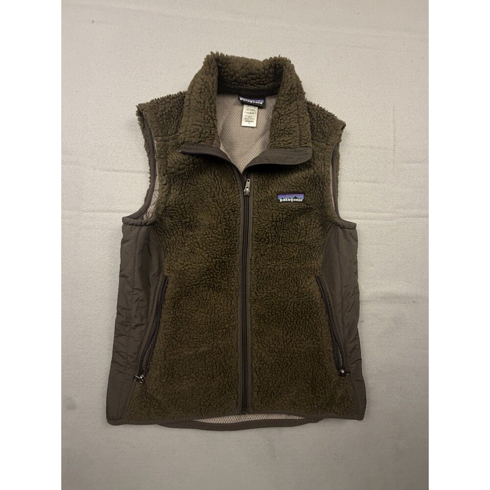 Patagonia Vest Womens Deep Pile Sherpa Size Small Brown AW1